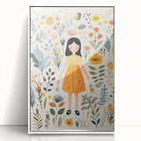 Personalized Children's Art Prints – Floral Girl Wall Decor