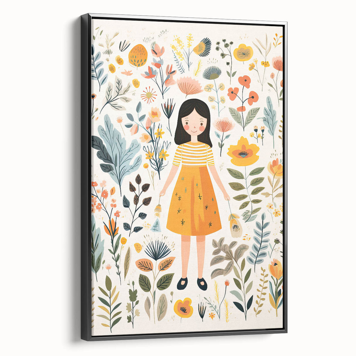 Personalized Children's Art Prints – Floral Girl Wall Decor