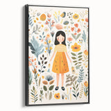 Personalized Children's Art Prints – Floral Girl Wall Decor