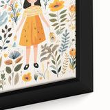 Personalized Children's Art Prints – Floral Girl Wall Decor