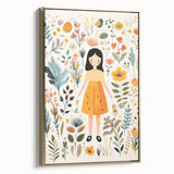 Personalized Children's Art Prints – Floral Girl Wall Decor