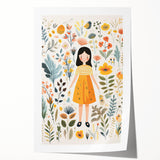 Personalized Children's Art Prints – Floral Girl Wall Decor