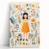 Personalized Children's Art Prints – Floral Girl Wall Decor