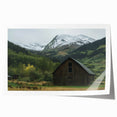 Textured landscape barn print on high-quality canvas, showcasing vibrant colors and intricate details, rolled and securely packaged in a protective tube for safe delivery. Perfect for enhancing home decor with rustic charm.