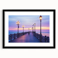 Black landscape bridge frame with a mat, showcasing a sleek front view, ideal for displaying art or photographs in a modern home decor setting.