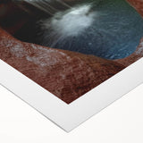 Vibrant rolled canvas artwork showcasing a stunning landscape of canyons in rich earthy tones, ideal for home decor and enhancing interior aesthetics. The piece features intricate details and textures, perfect for art enthusiasts and nature lovers.