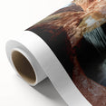 Stunning rolled canvas artwork showcasing a vibrant landscape of canyons in rich earth tones, perfect for enhancing home decor, delivered in a protective cardboard tube.