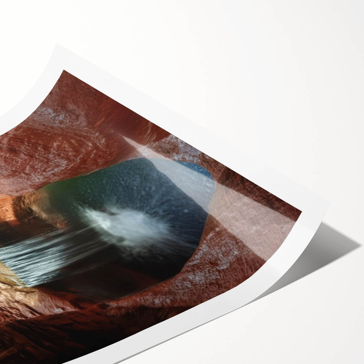 Vibrant landscape canvas print showcasing stunning canyons in rich earthy tones, rolled for easy shipping and display, perfect for home decor enthusiasts.
