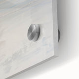 Close-up of a vibrant acrylic glass artwork depicting a serene landscape, showcasing rich colors and intricate details, ideal for modern home decor.