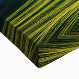 Close-up of a vibrant countryside landscape stretched canvas print, showcasing rich greens and blues with textured details, ideal for home decor enhancement.