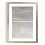 Elegant silver-framed landscape artwork featuring a mat border, showcasing serene natural scenery ideal for home decor, available for purchase online.
