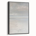 Framed canvas artwork showcasing a serene landscape design with rich colors, set against a sleek black frame. Ideal for home decor or office settings, enhancing any space.
