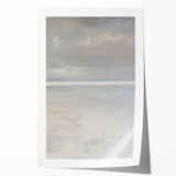 Rolled print showcasing a serene landscape with vibrant colors and intricate details, designed for wall decor, packaged securely in a protective cardboard tube.