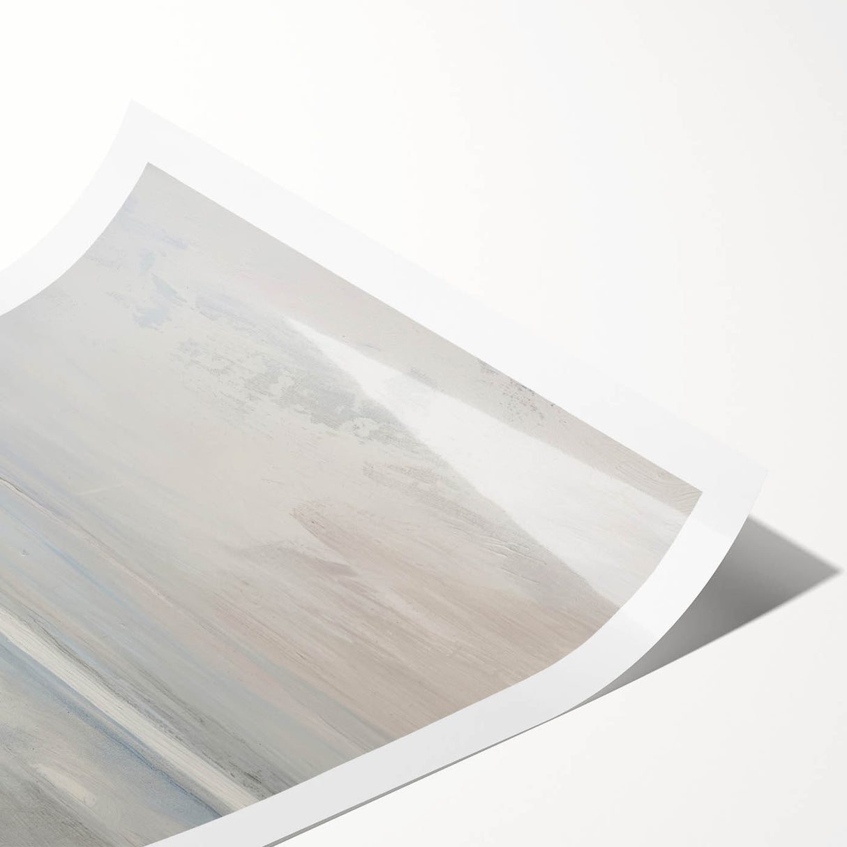 Rolled landscape art print showcasing a vibrant and colorful nature scene, featuring lush greenery and a serene sky, carefully packaged in a protective cardboard tube.