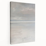 Stretched canvas showcasing a vibrant landscape design with rich colors, viewed from the side to highlight its depth and texture, perfect for home decor.