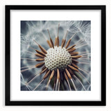 Extra large abstract art print featuring colorful, textured floral designs on a black framed canvas.