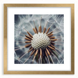 Extra large abstract art print featuring textured floral designs in gold and white, framed with a mat.