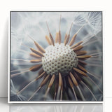 Mid-century modernist art depicting vibrant floral close-ups on white acrylic, ideal for nursery wall decor.