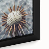 Close-up of black wall art featuring colorful, textured floral designs on a framed canvas, ideal for living room decor.