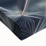 Black and white landscape art painting on stretched canvas featuring a close-up of florals, ideal for bedroom wall decor.