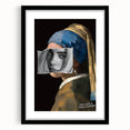 Modern Pop Art Girl with a Pearl Earring - Contemporary Canvas Print