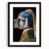 Modern Pop Art Girl with a Pearl Earring - Contemporary Canvas Print