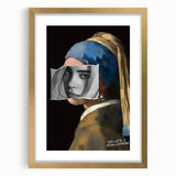Modern Pop Art Girl with a Pearl Earring - Contemporary Canvas Print
