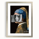Modern Pop Art Girl with a Pearl Earring - Contemporary Canvas Print