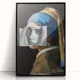 Modern Pop Art Girl with a Pearl Earring - Contemporary Canvas Print