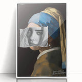 Modern Pop Art Girl with a Pearl Earring - Contemporary Canvas Print