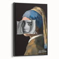 Modern Pop Art Girl with a Pearl Earring - Contemporary Canvas Print