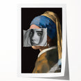Modern Pop Art Girl with a Pearl Earring - Contemporary Canvas Print