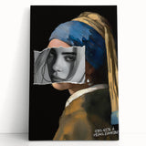 Modern Pop Art Girl with a Pearl Earring - Contemporary Canvas Print