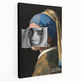 Modern Pop Art Girl with a Pearl Earring - Contemporary Canvas Print