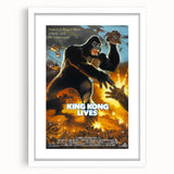 Retro King Kong Lives Poster Art - Vintage Monster Movie Prints