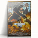 Retro King Kong Lives Poster Art - Vintage Monster Movie Prints