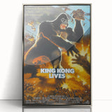 Retro King Kong Lives Poster Art - Vintage Monster Movie Prints