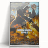 Retro King Kong Lives Poster Art - Vintage Monster Movie Prints