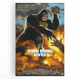 Retro King Kong Lives Poster Art - Vintage Monster Movie Prints