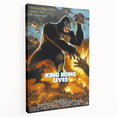 Retro King Kong Lives Poster Art - Vintage Monster Movie Prints