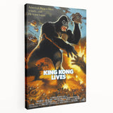 Retro King Kong Lives Poster Art - Vintage Monster Movie Prints