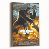 Retro King Kong Lives Poster Art - Vintage Monster Movie Prints