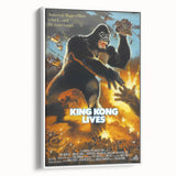Retro King Kong Lives Poster Art - Vintage Monster Movie Prints