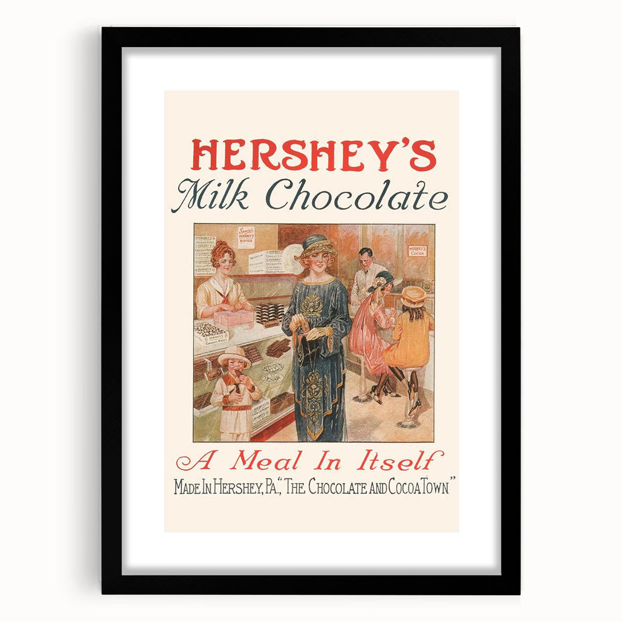 Vintage Hershey's Milk Chocolate Retro Wall Art