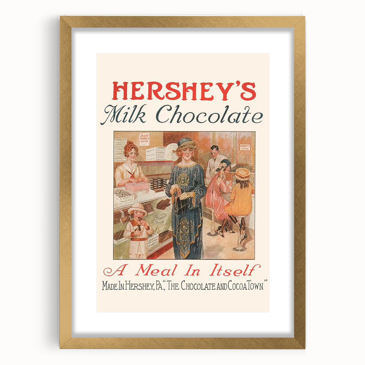 Vintage Hershey's Milk Chocolate Retro Wall Art