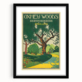 Retro Oxhey Woods Travel Poster – Vintage English Nature Art