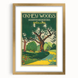 Retro Oxhey Woods Travel Poster – Vintage English Nature Art