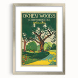 Retro Oxhey Woods Travel Poster – Vintage English Nature Art