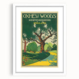Retro Oxhey Woods Travel Poster – Vintage English Nature Art