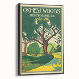 Retro Oxhey Woods Travel Poster – Vintage English Nature Art